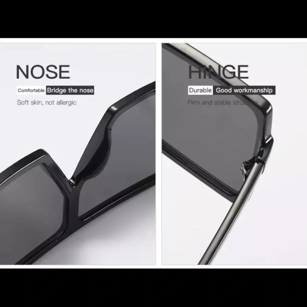 “PRICE. DROP” Oversized Black Glossy  Square Sunglasses